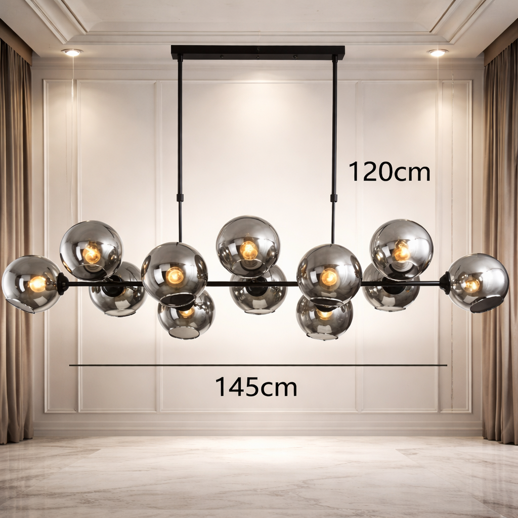 Alvéna — Lustre à têtes multiples pour grands volumes