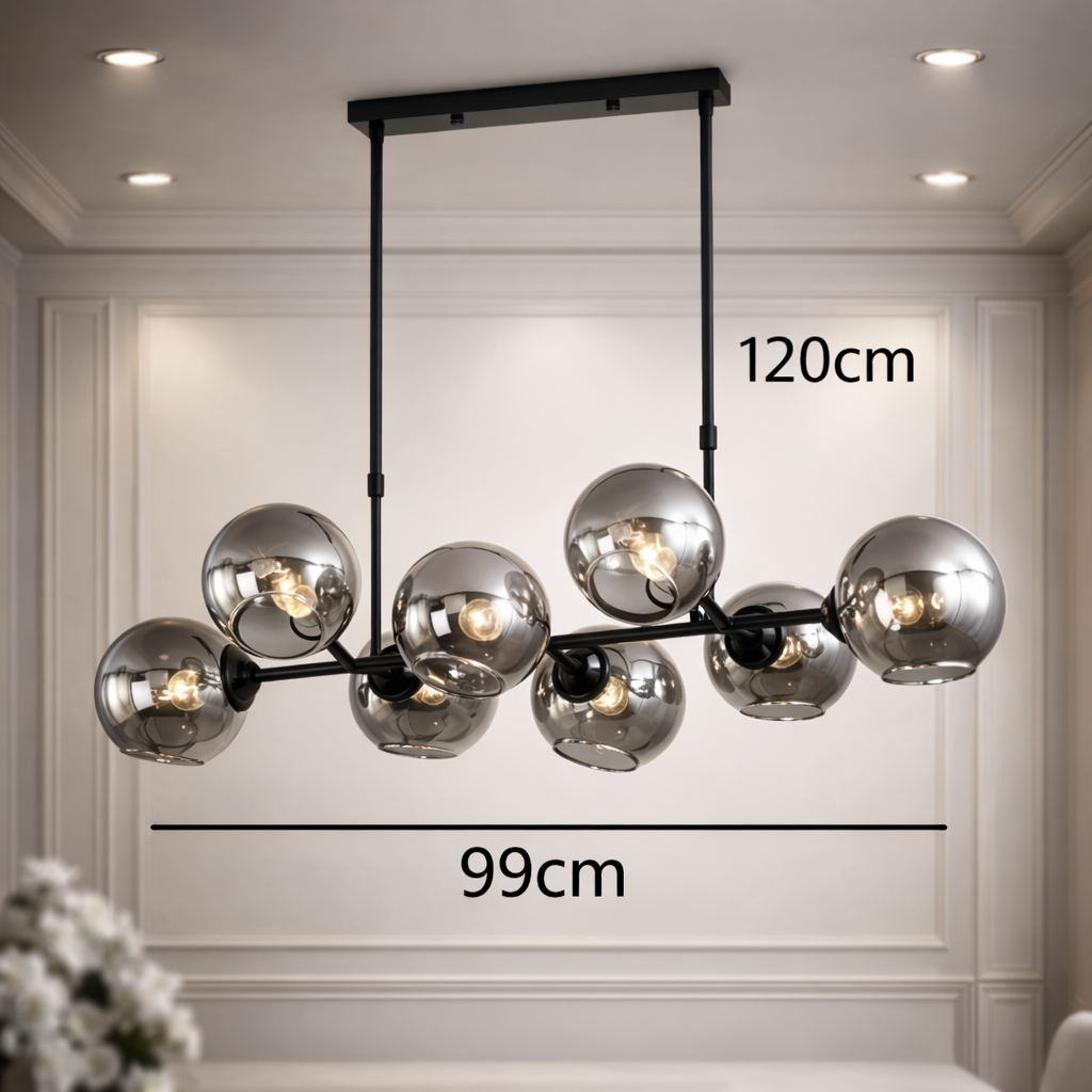 Alvéna — Lustre à têtes multiples pour grands volumes