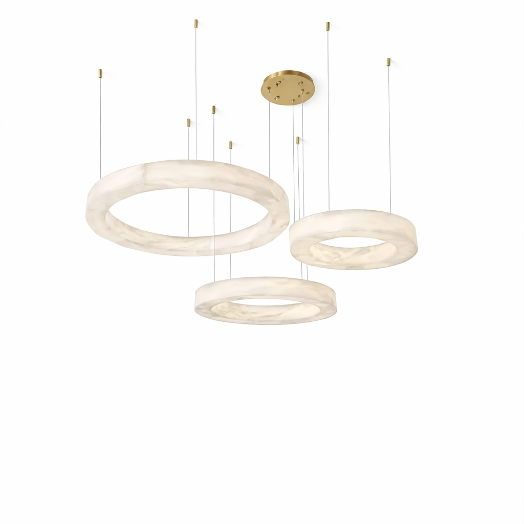 Lunara — Suspension sphère effet lune marbrée