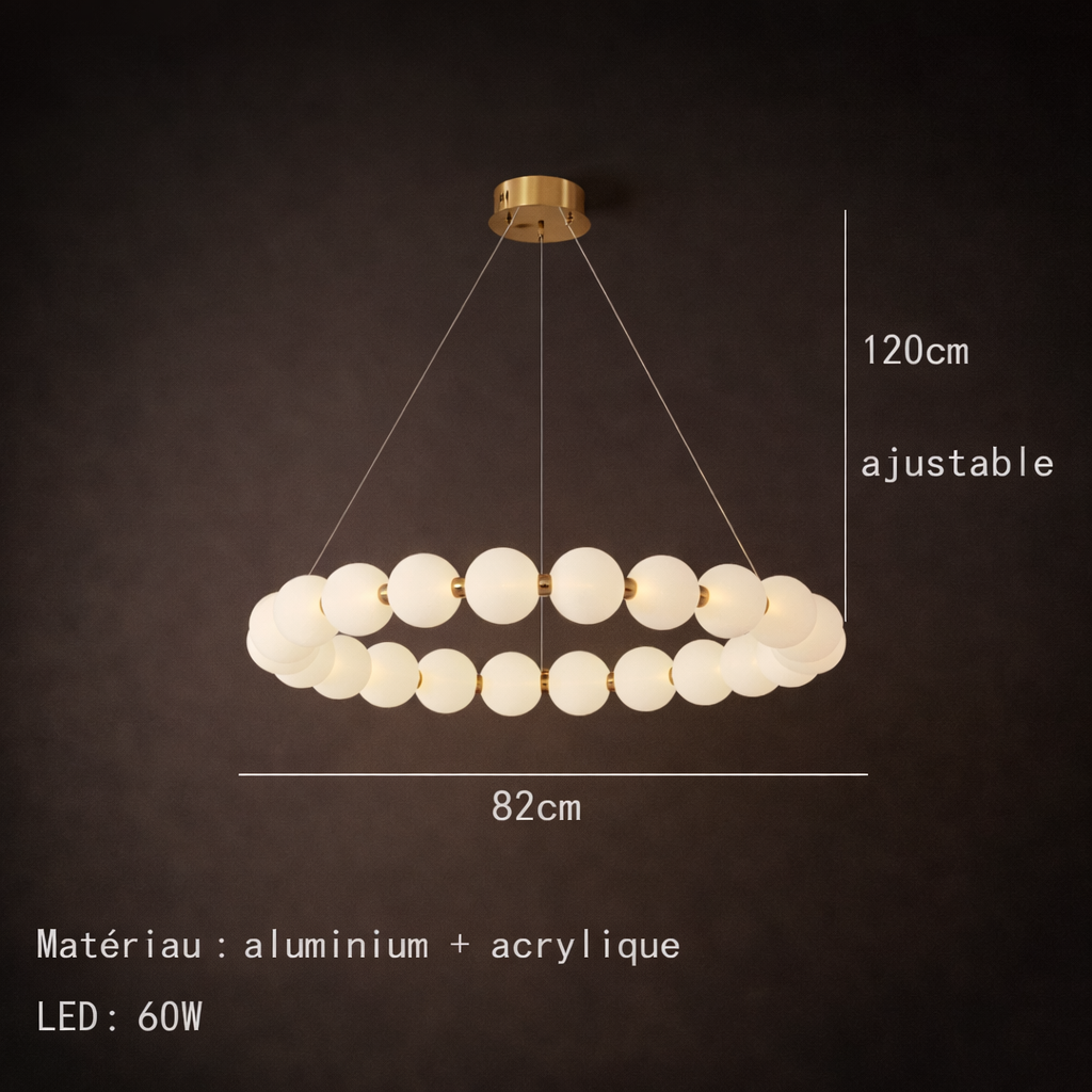 Perla — Lustre grand format aux lignes précieuses