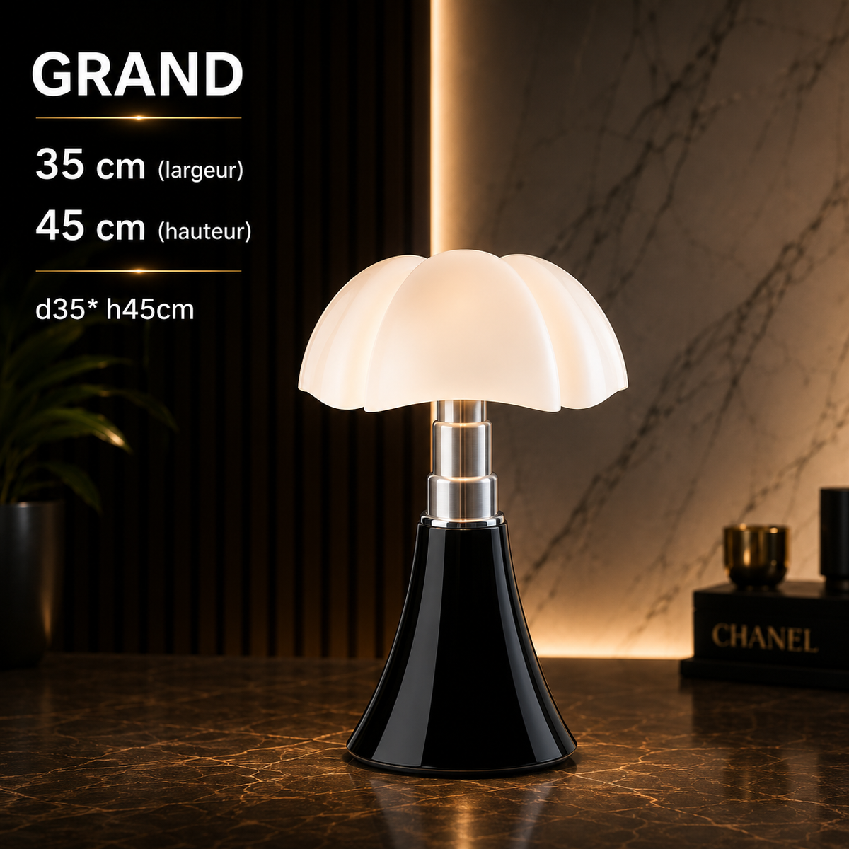 Aurélia — Lampe à poser dôme en métal vintage