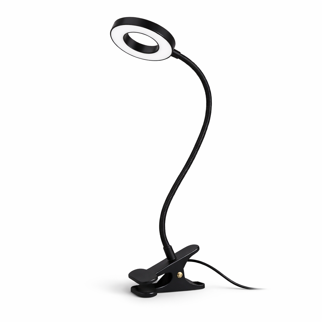 Anella — Lampe de bureau à pince et col de cygne