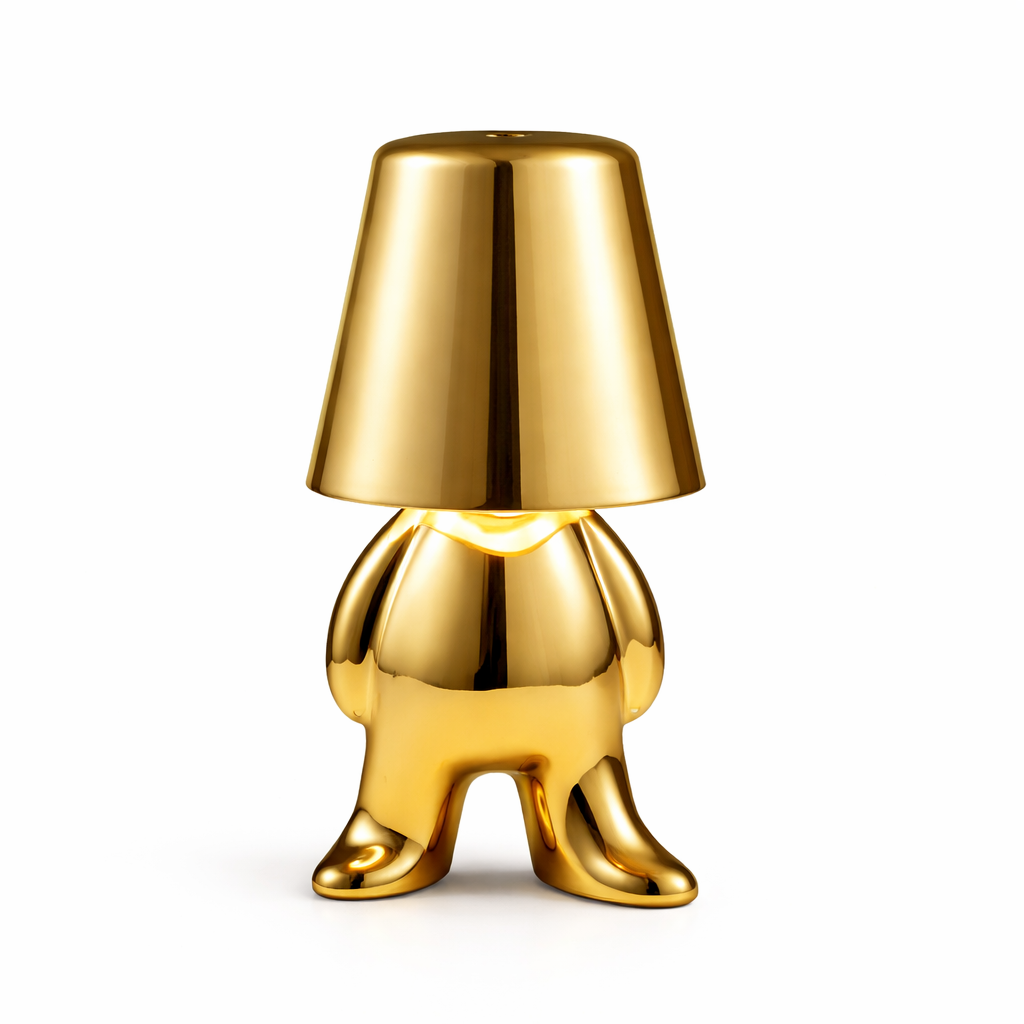 Doriane — Lampe de chevet sculpturale dorée
