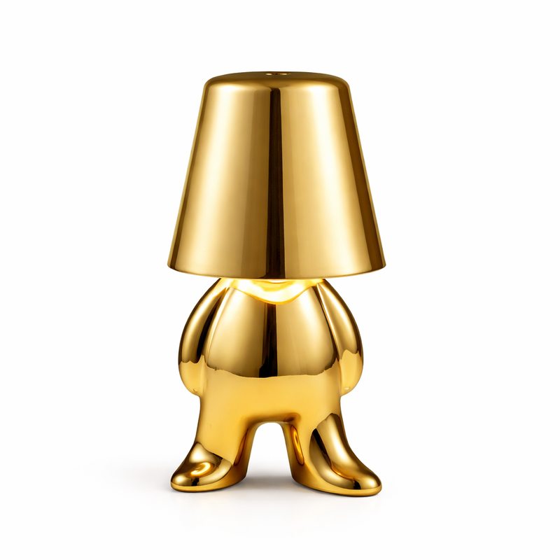 Doriane — Lampe de chevet sculpturale dorée