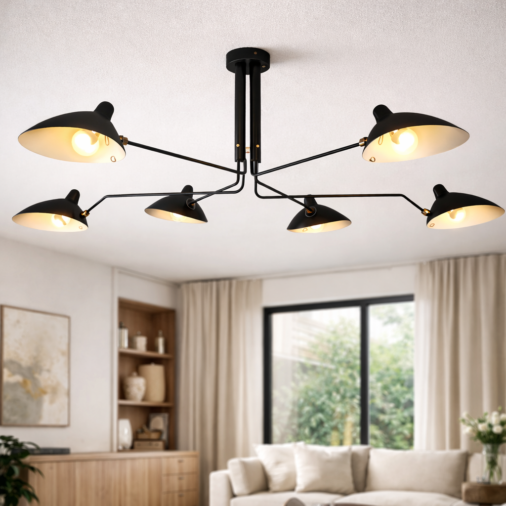 Trévia — Lustre à branches, trois ou six têtes