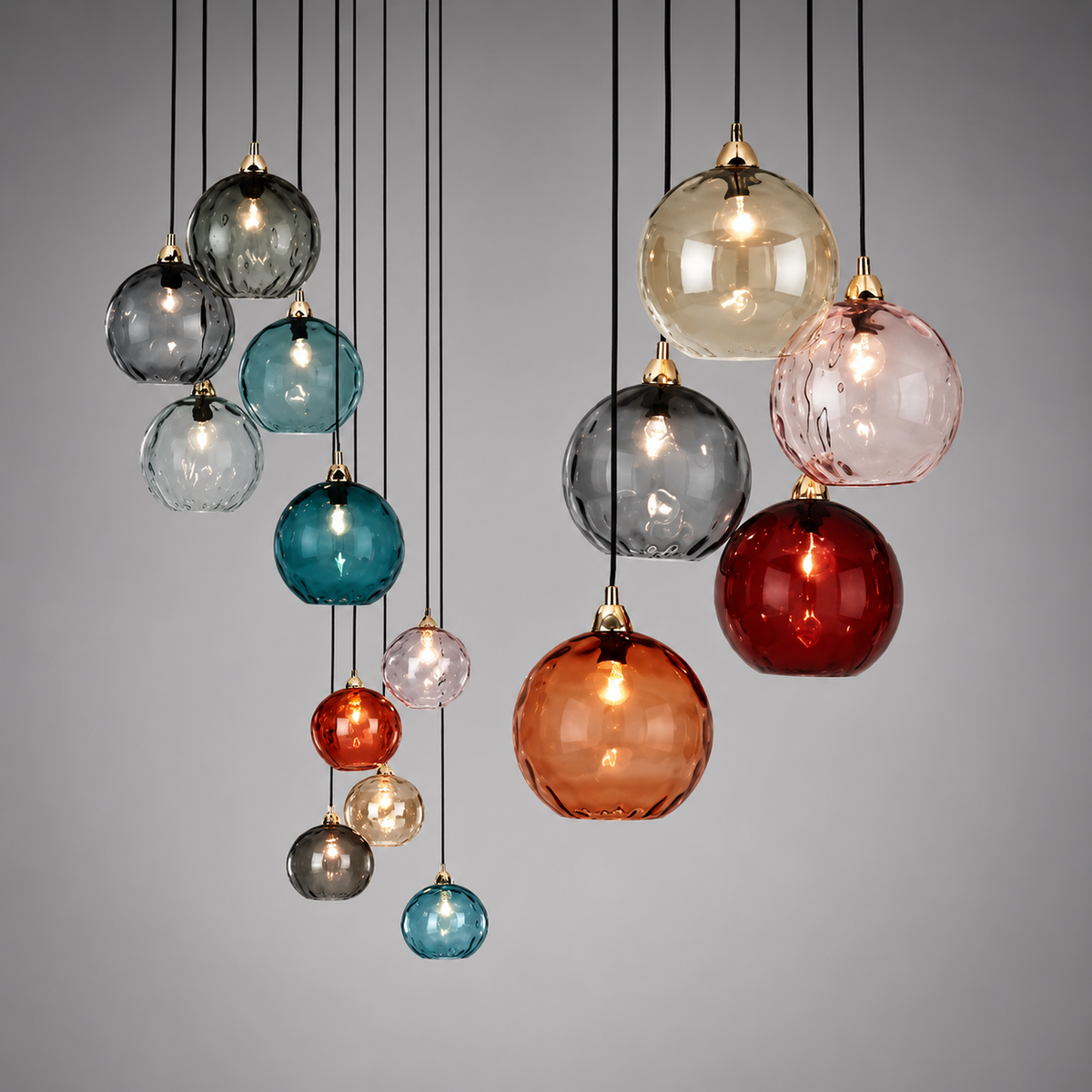 Celesta — Suspension en verre coloré