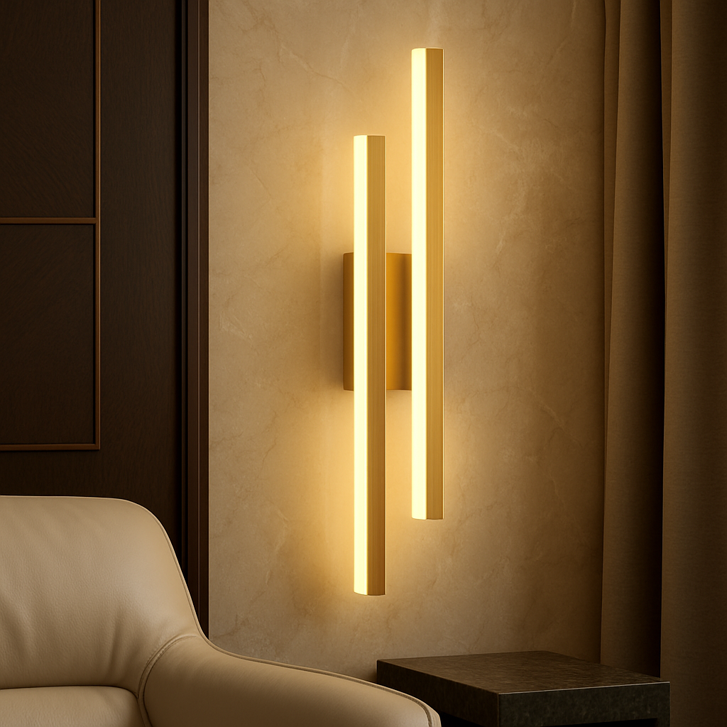 Gemella — Applique LED à double barre lumineuse