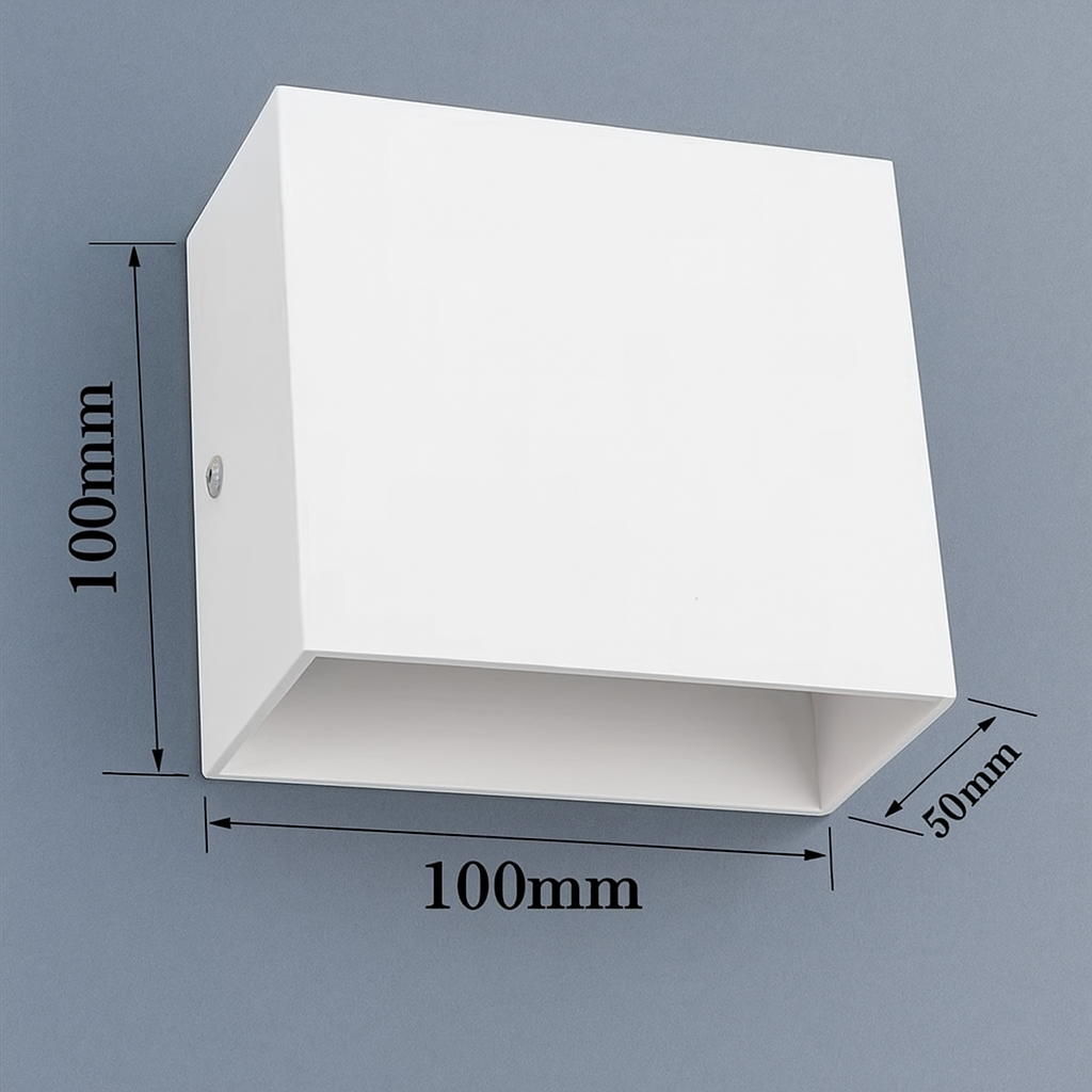 Quadrella — Applique murale cubique noire ou blanche