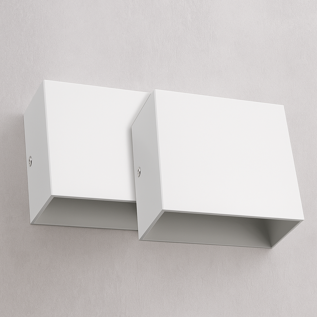 Quadrella — Applique murale cubique noire ou blanche