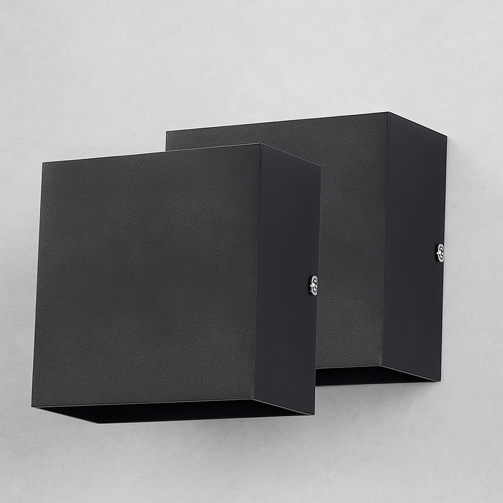 Quadrella — Applique murale cubique noire ou blanche