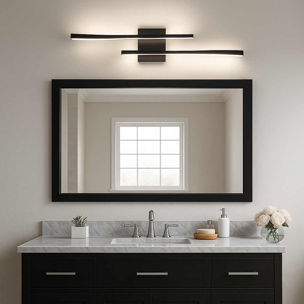 Aluna — Applique murale LED linéaire noire