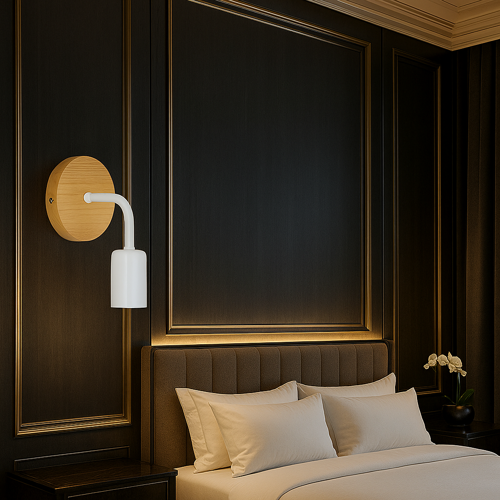 Bjorna — Duo d'appliques murales en bois et métal