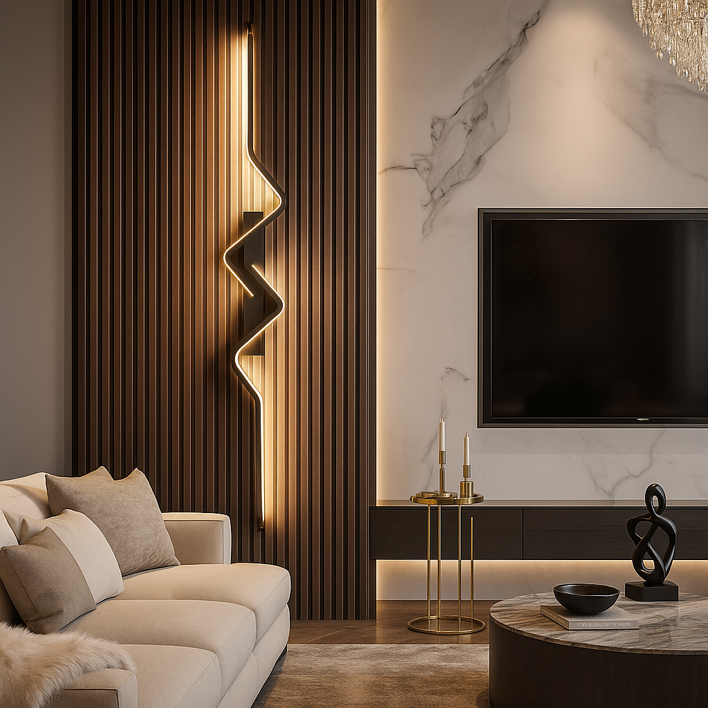 Serpentina — Applique murale ondulée LED