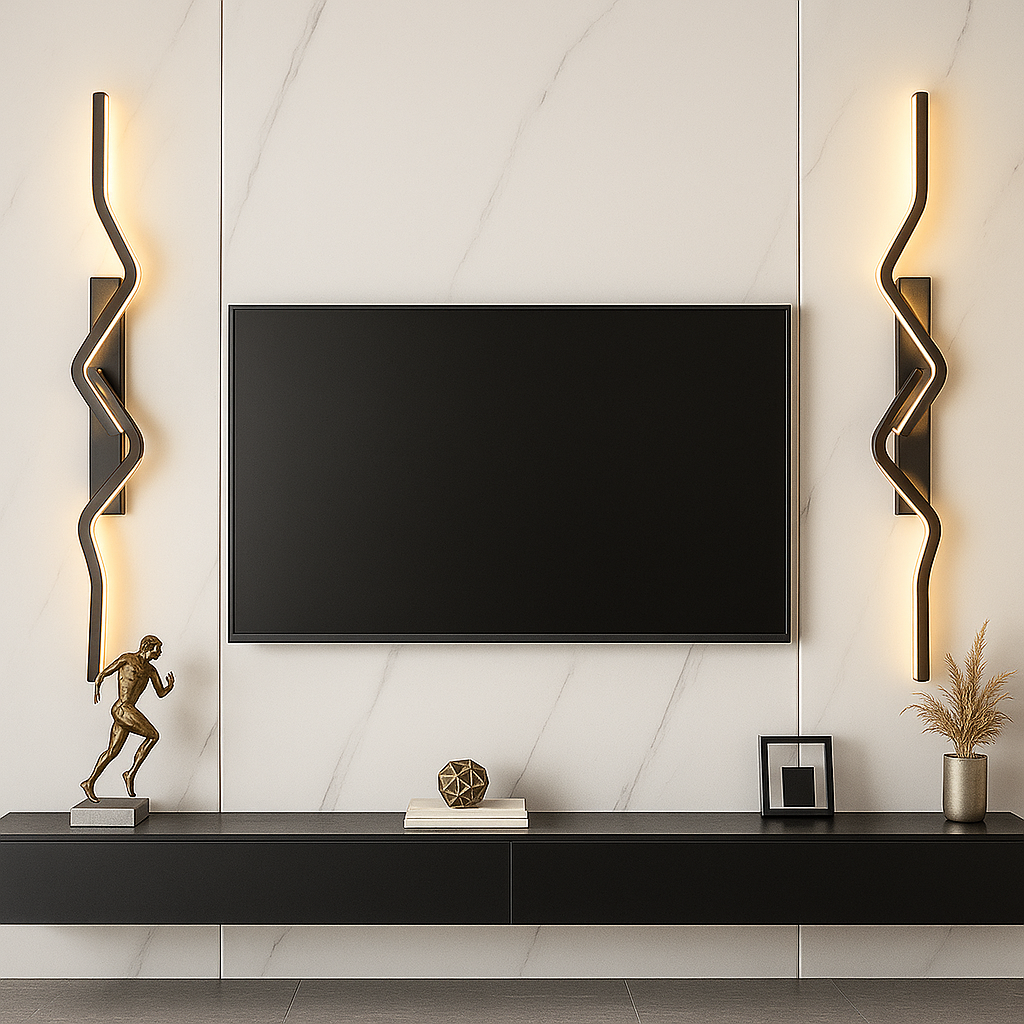 Serpentina — Applique murale ondulée LED
