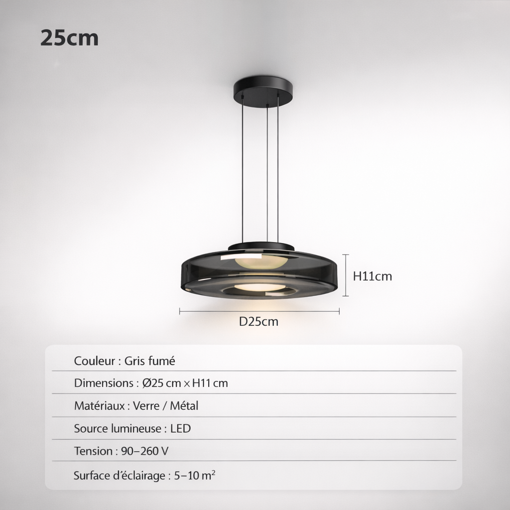 Ilaria — Suspension ambrée simple, double ou triple
