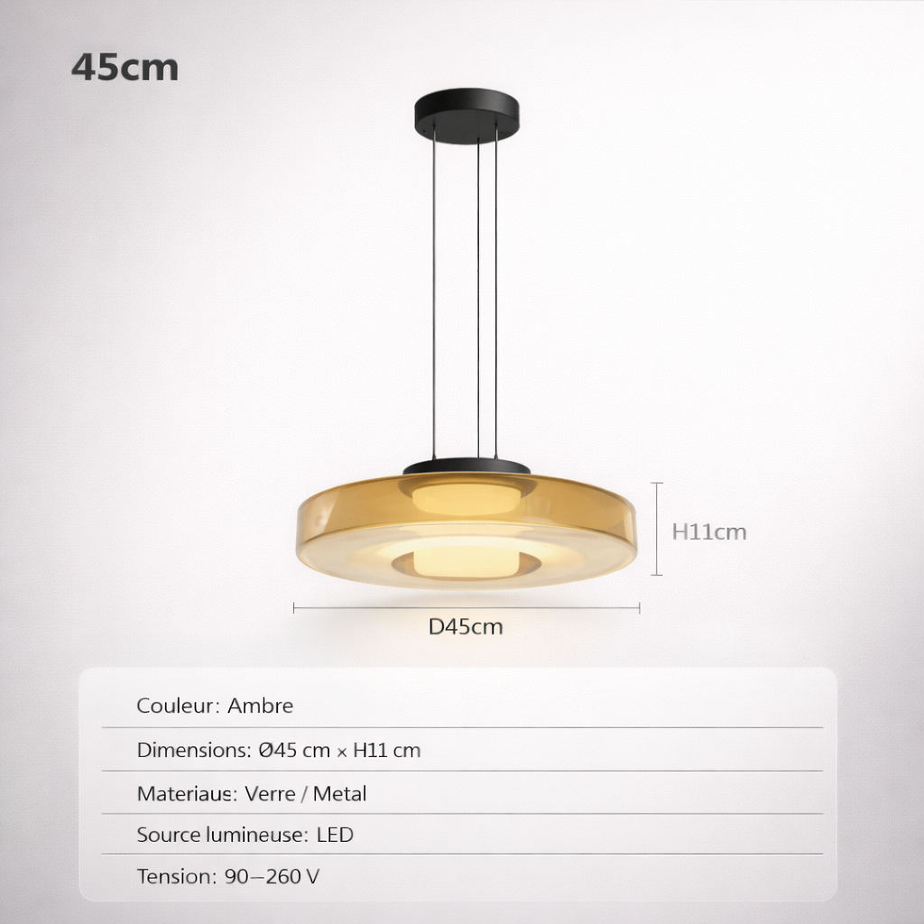 Ilaria — Suspension ambrée simple, double ou triple