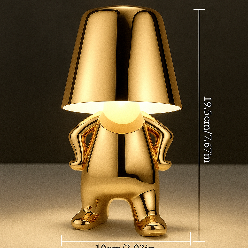 Doriane — Lampe de chevet sculpturale dorée