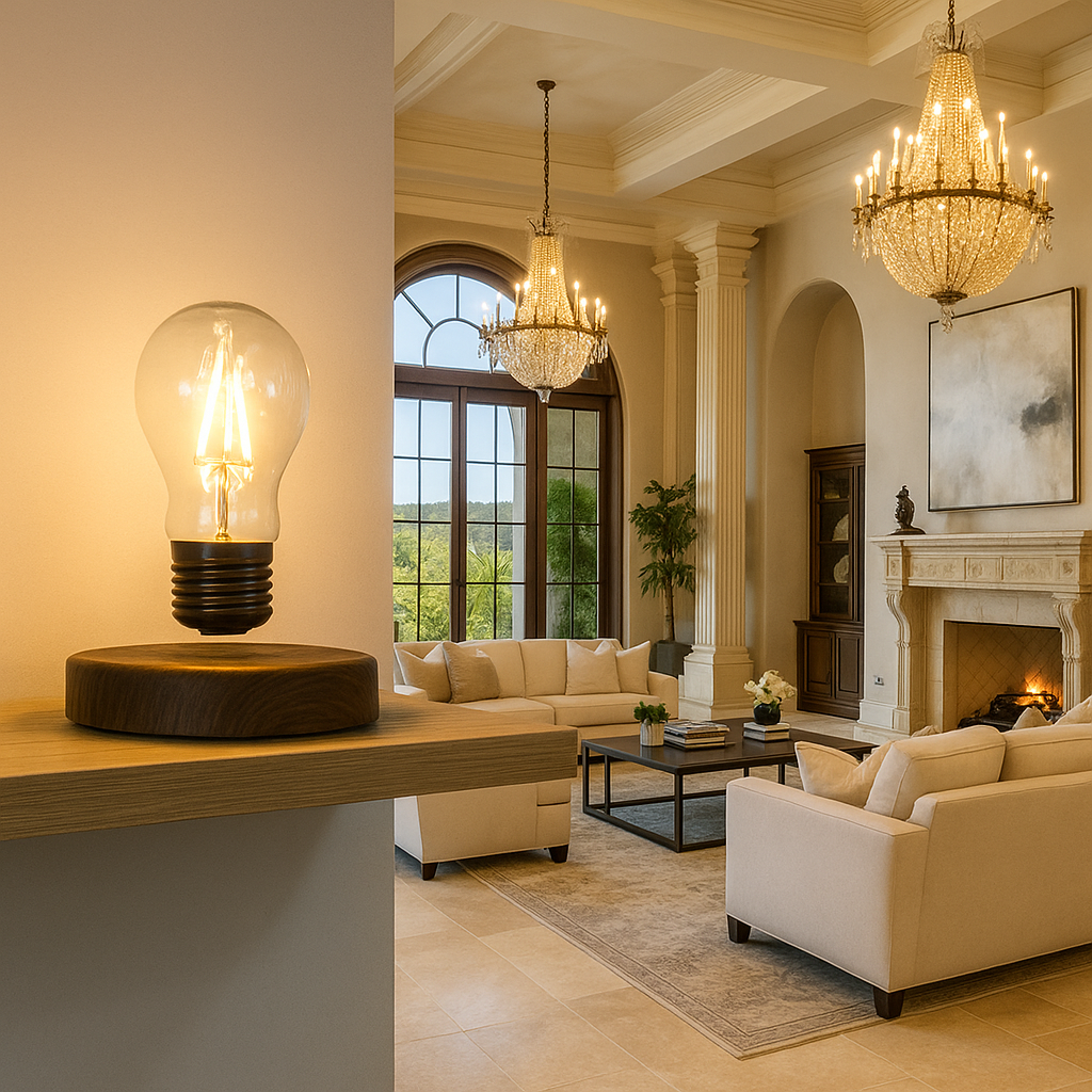 Levara — Lampe à poser à ampoule en lévitation