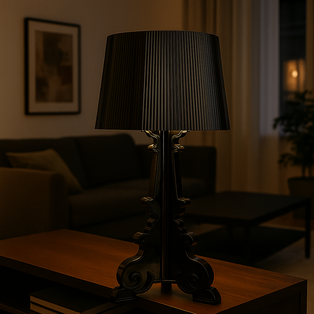 Pilastra — Lampadaire sculptural en acrylique strié