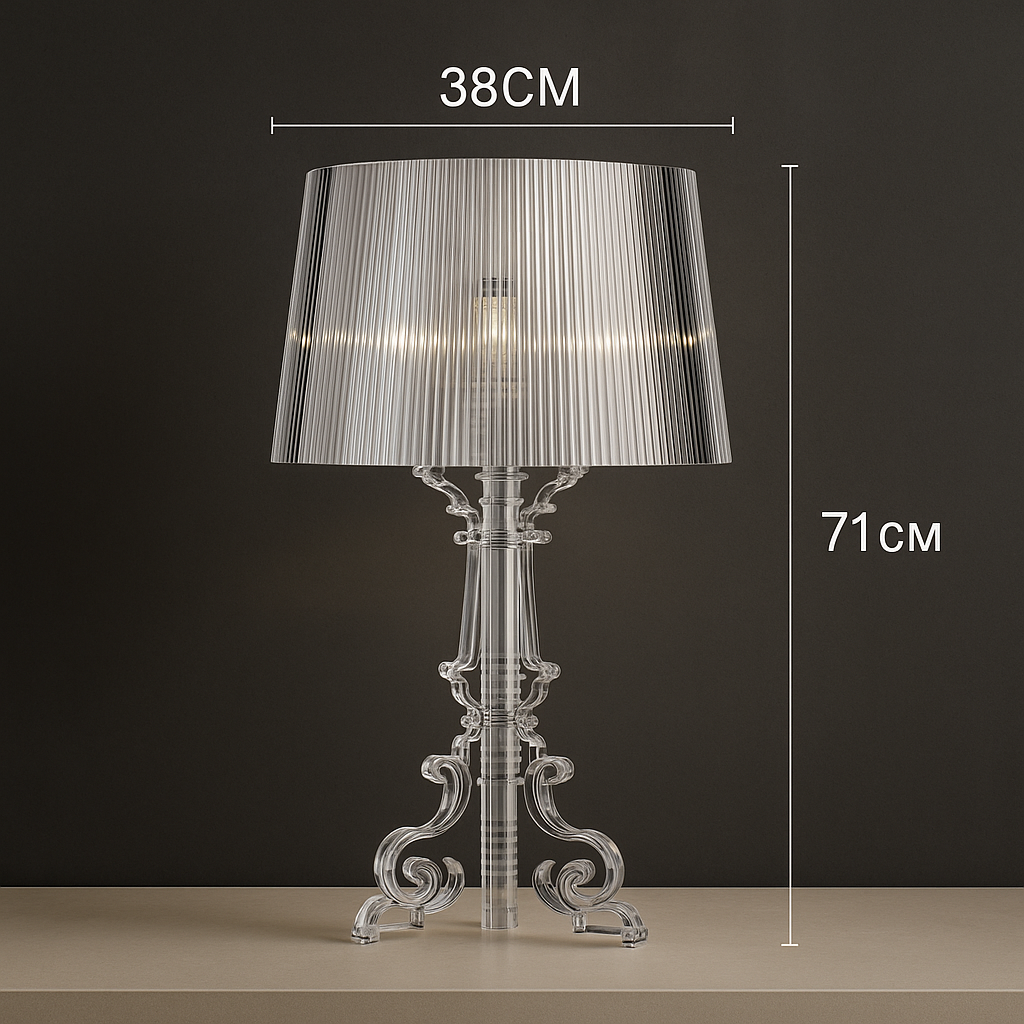 Pilastra — Lampadaire sculptural en acrylique strié