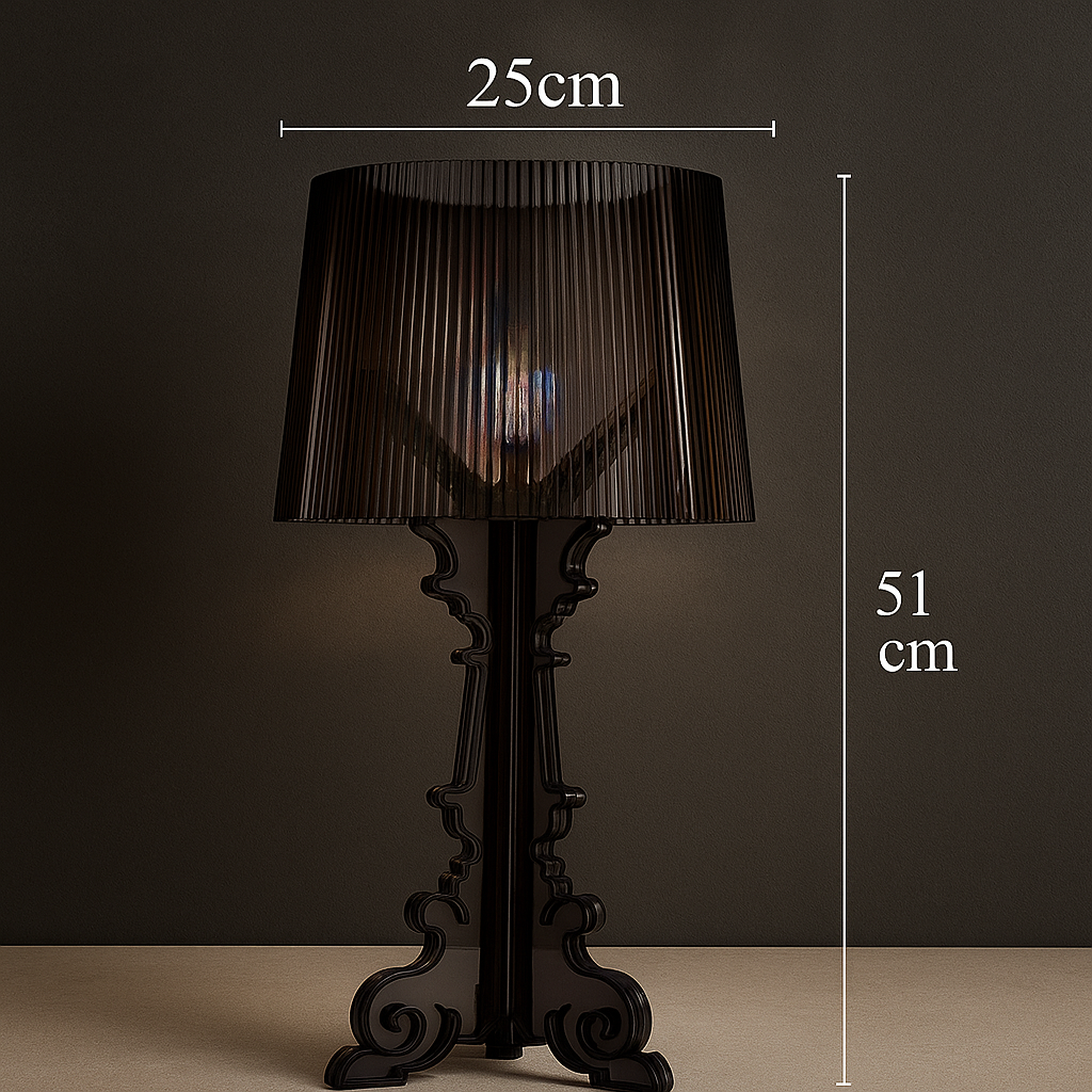 Pilastra — Lampadaire sculptural en acrylique strié