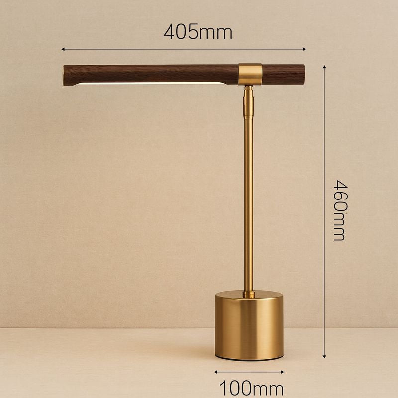 Ottavia — Lampe en bois et métal doré LED