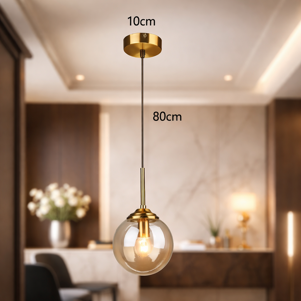 Ambria — Suspension orbe en verre teinté