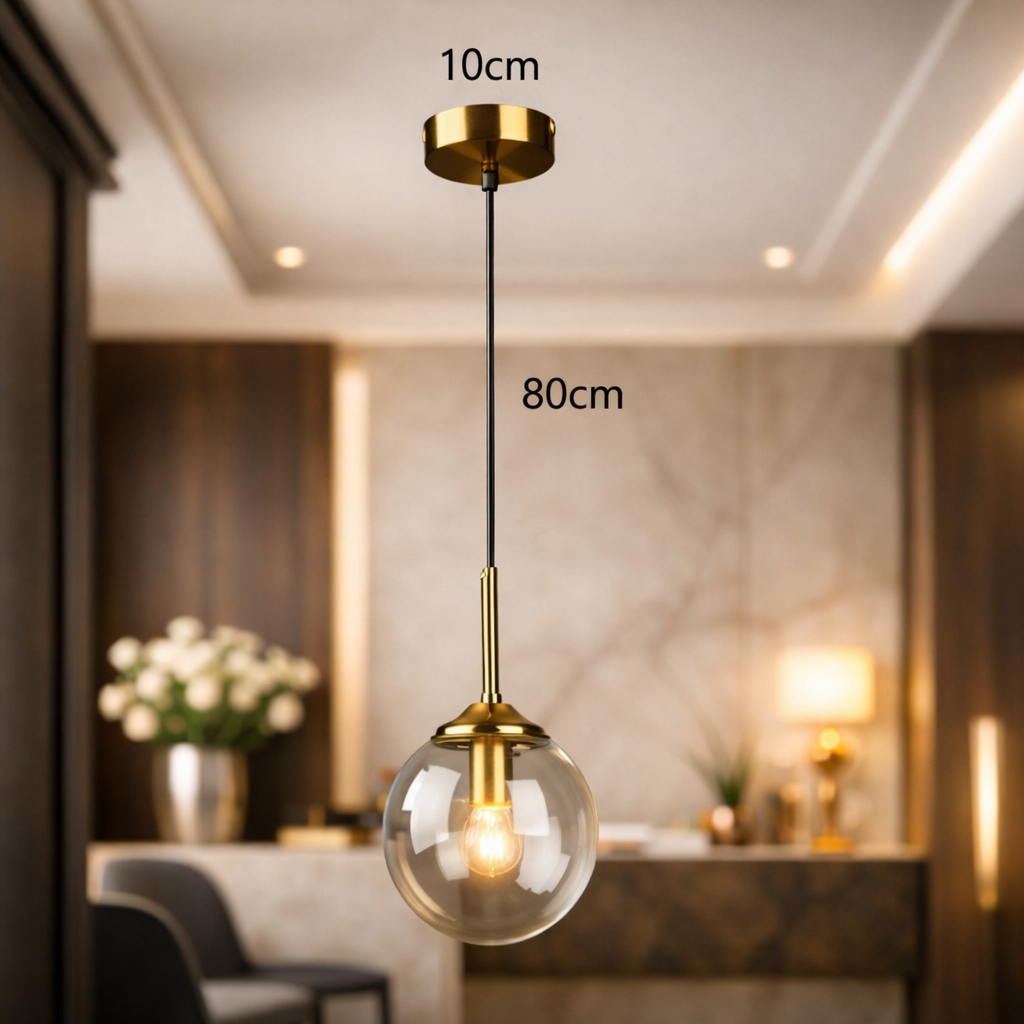 Ambria — Suspension orbe en verre teinté