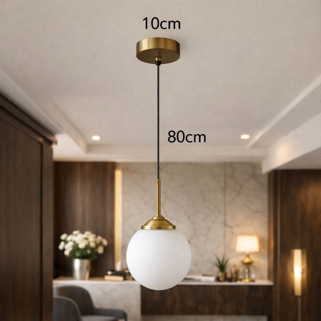 Ambria — Suspension orbe en verre teinté