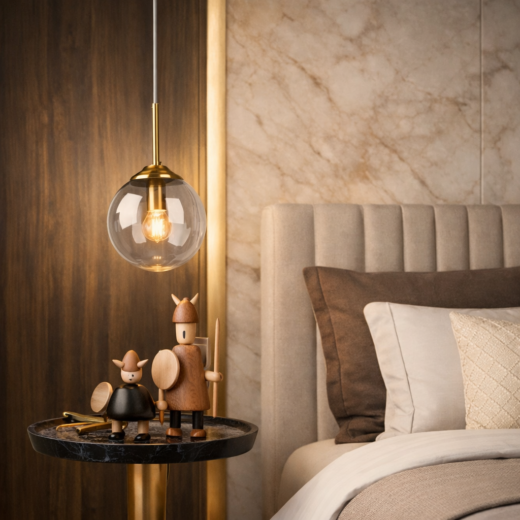 Ambria — Suspension orbe en verre teinté