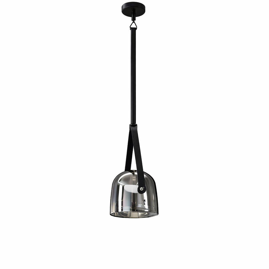 Nerina — Suspension en verre teinté et métal noir