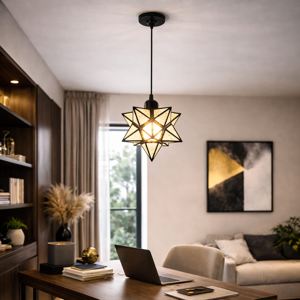 Stellina — Suspension étoile en verre prismatique