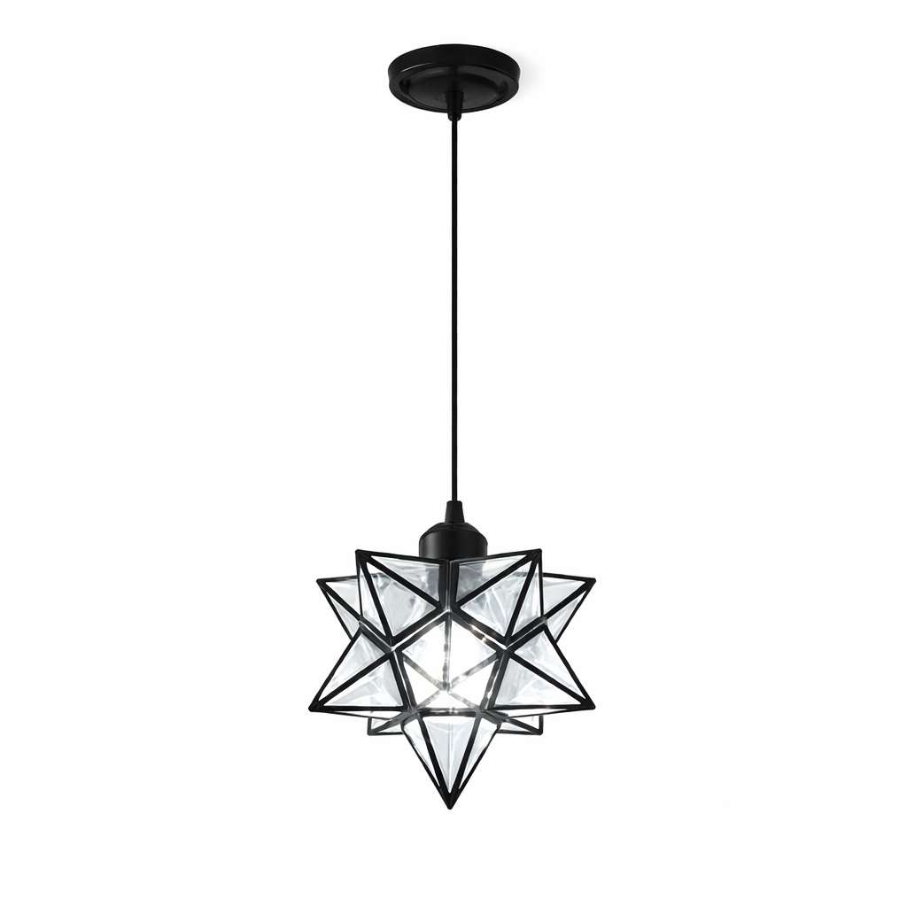 Stellina — Suspension étoile en verre prismatique
