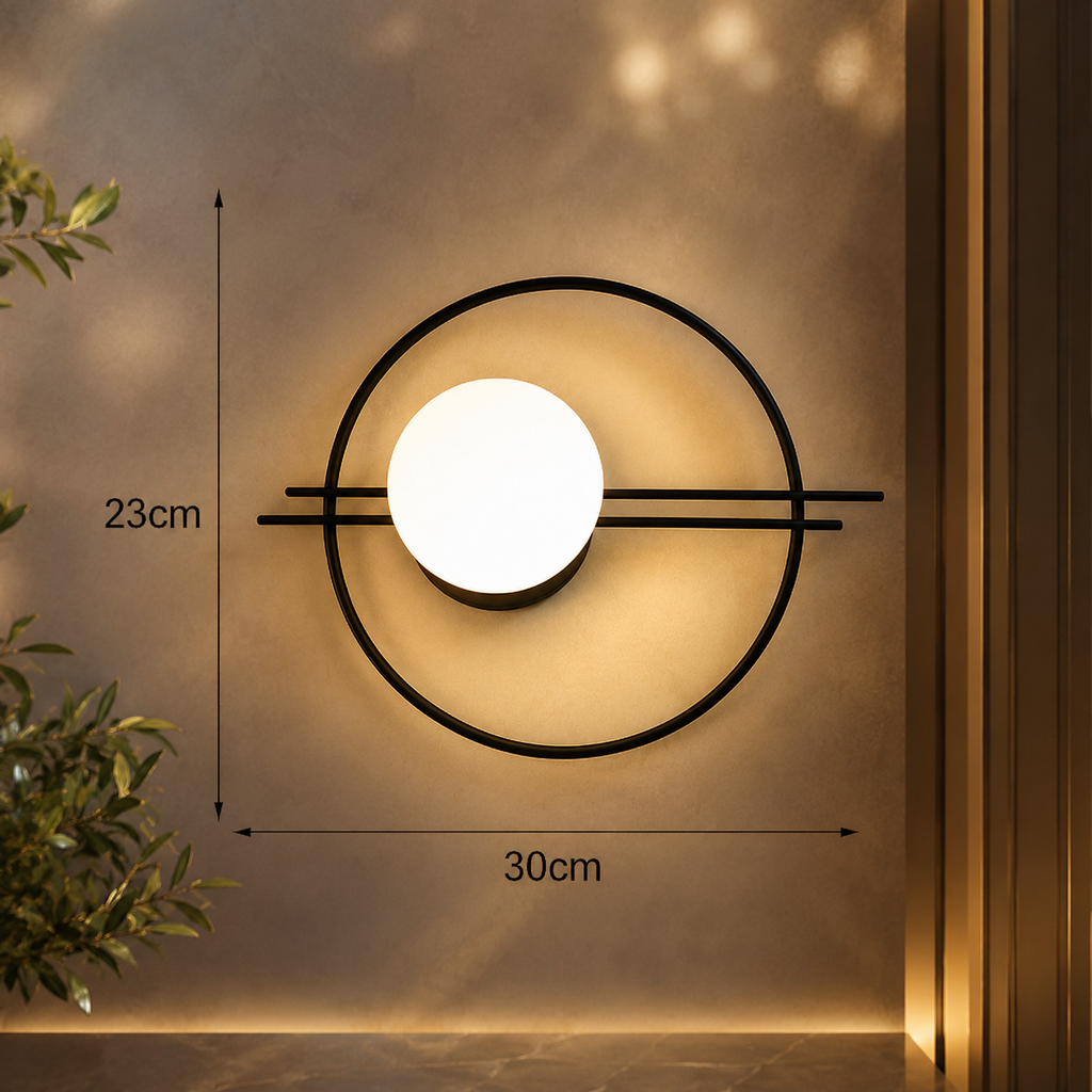 Sferia — Applique murale globe en verre dépoli