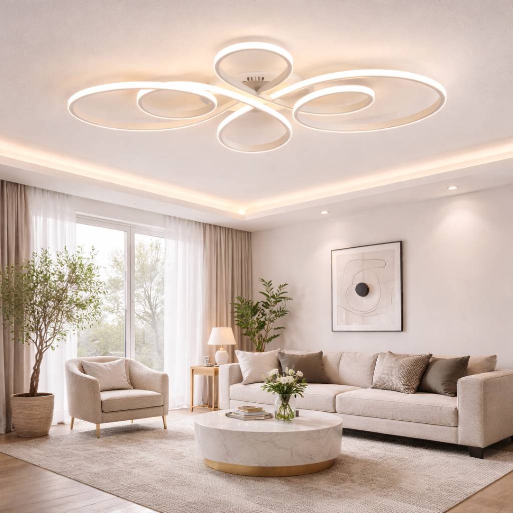 Arabella — Plafonnier à volutes sculptées