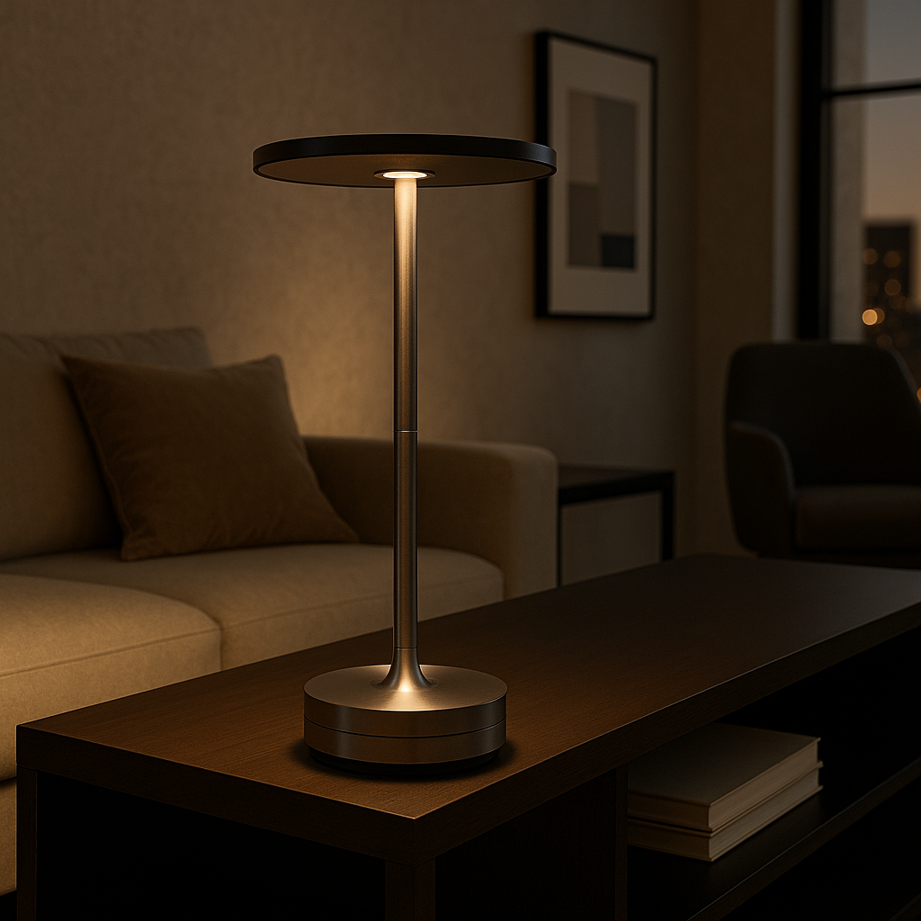 Aurina — Lampe de table halo LED rechargeable