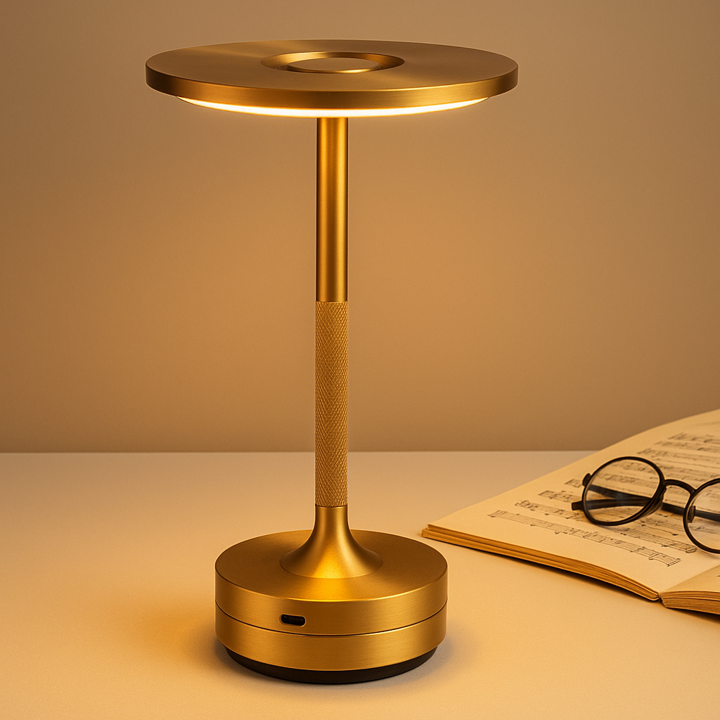 Aurina — Lampe de table halo LED rechargeable