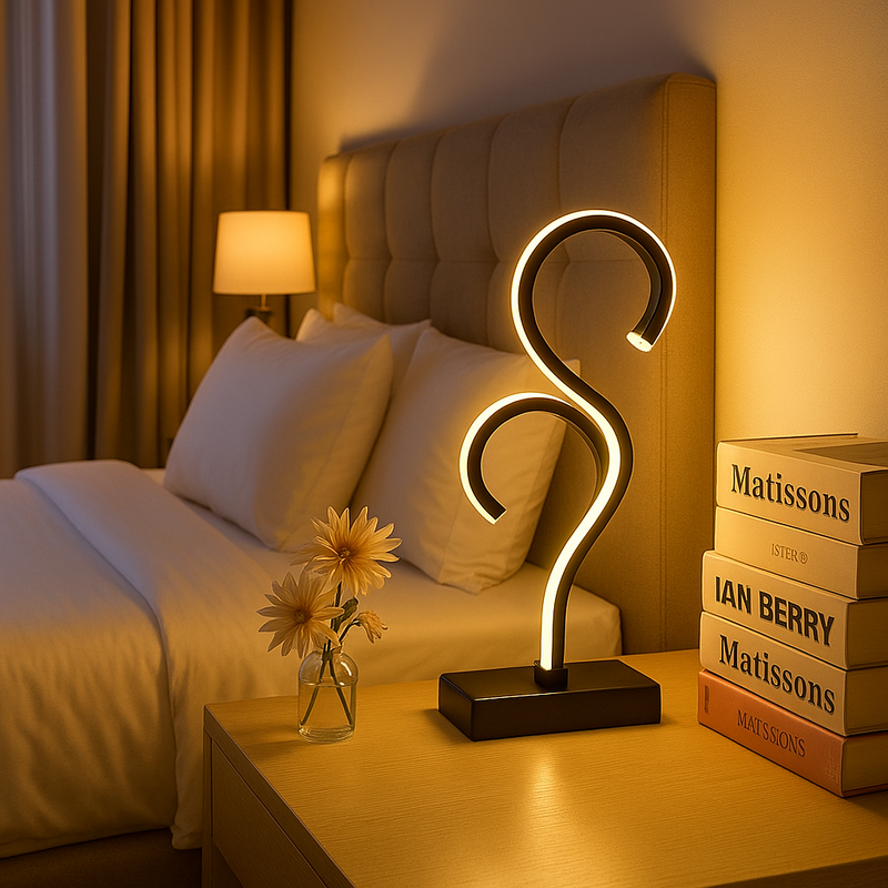 Arvena — Lampe de bureau arc LED à trois teintes