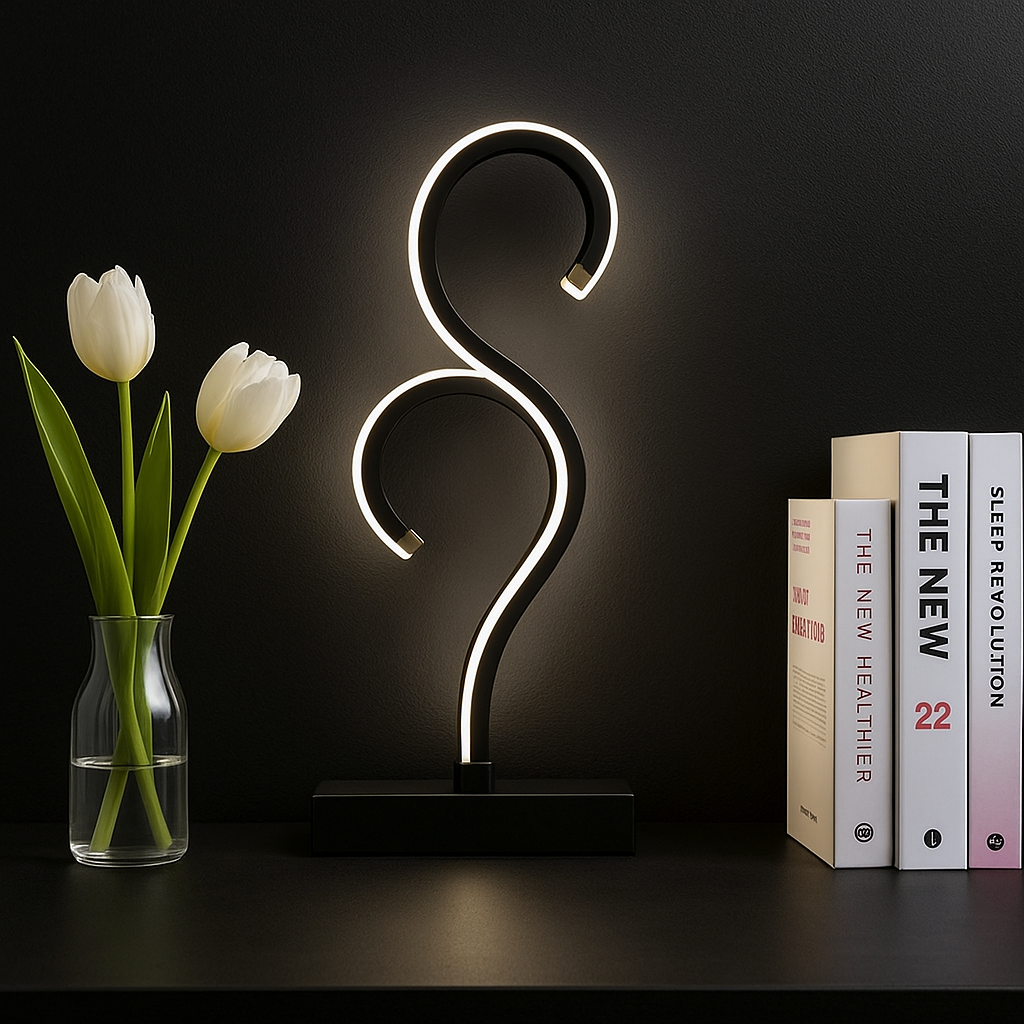 Arvena — Lampe de bureau arc LED à trois teintes