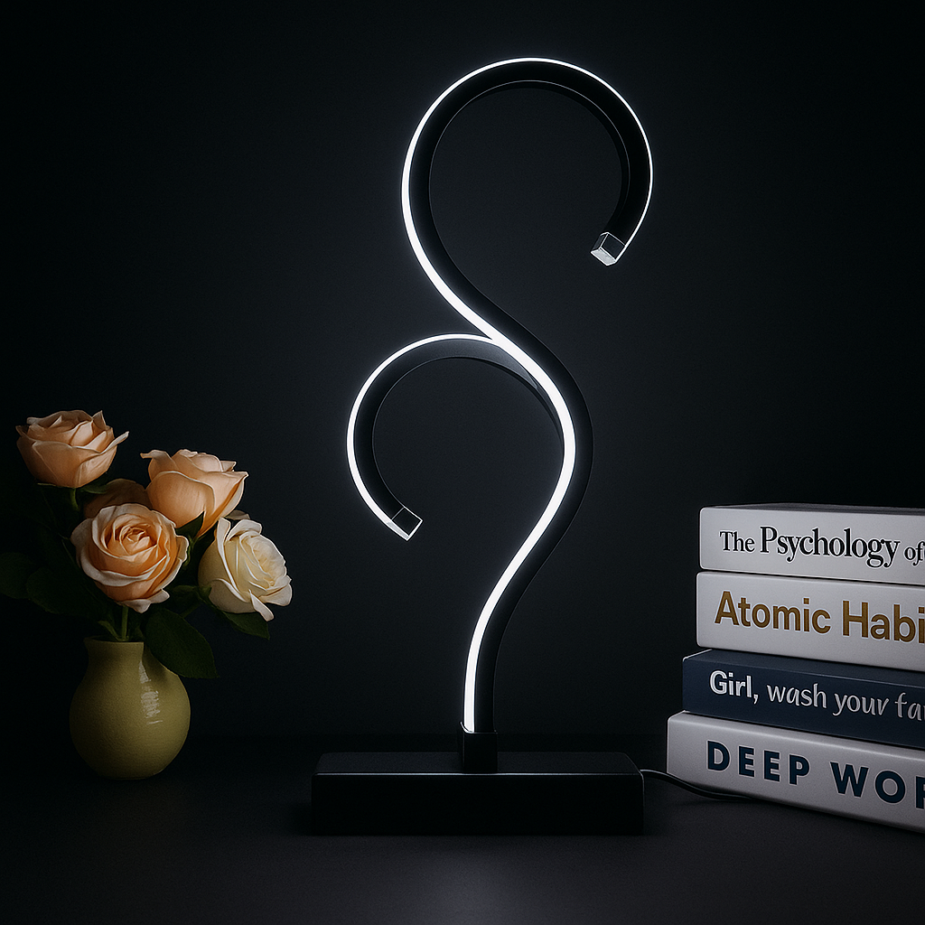 Arvena — Lampe de bureau arc LED à trois teintes
