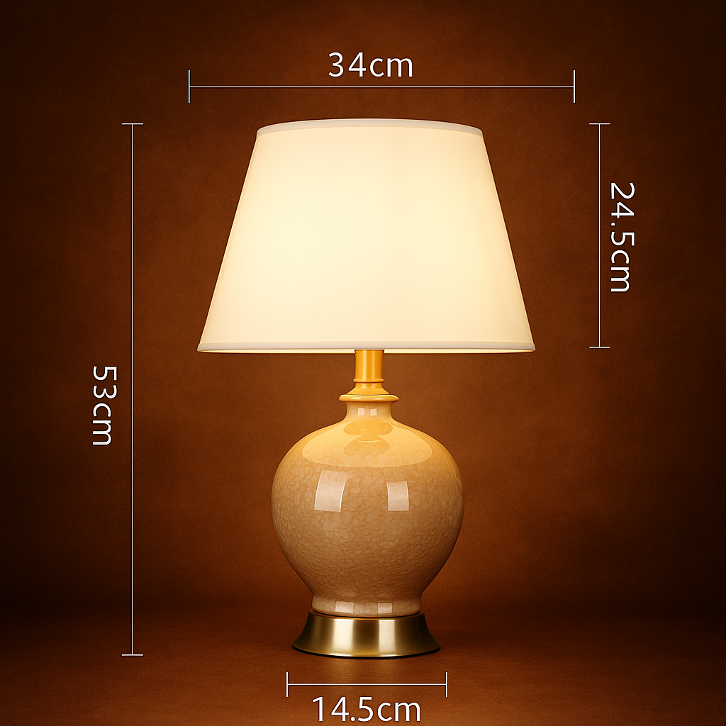 Verdelia — Lampe en céramique et laiton