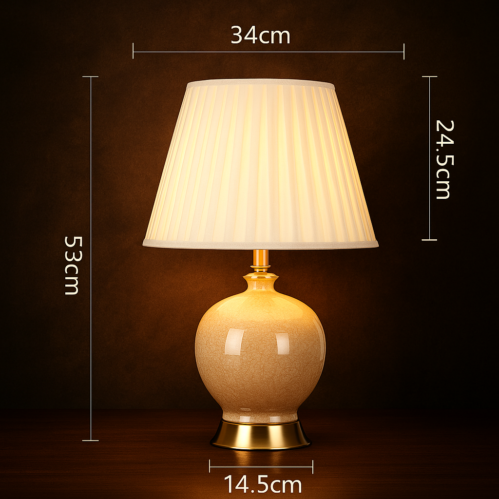 Verdelia — Lampe en céramique et laiton