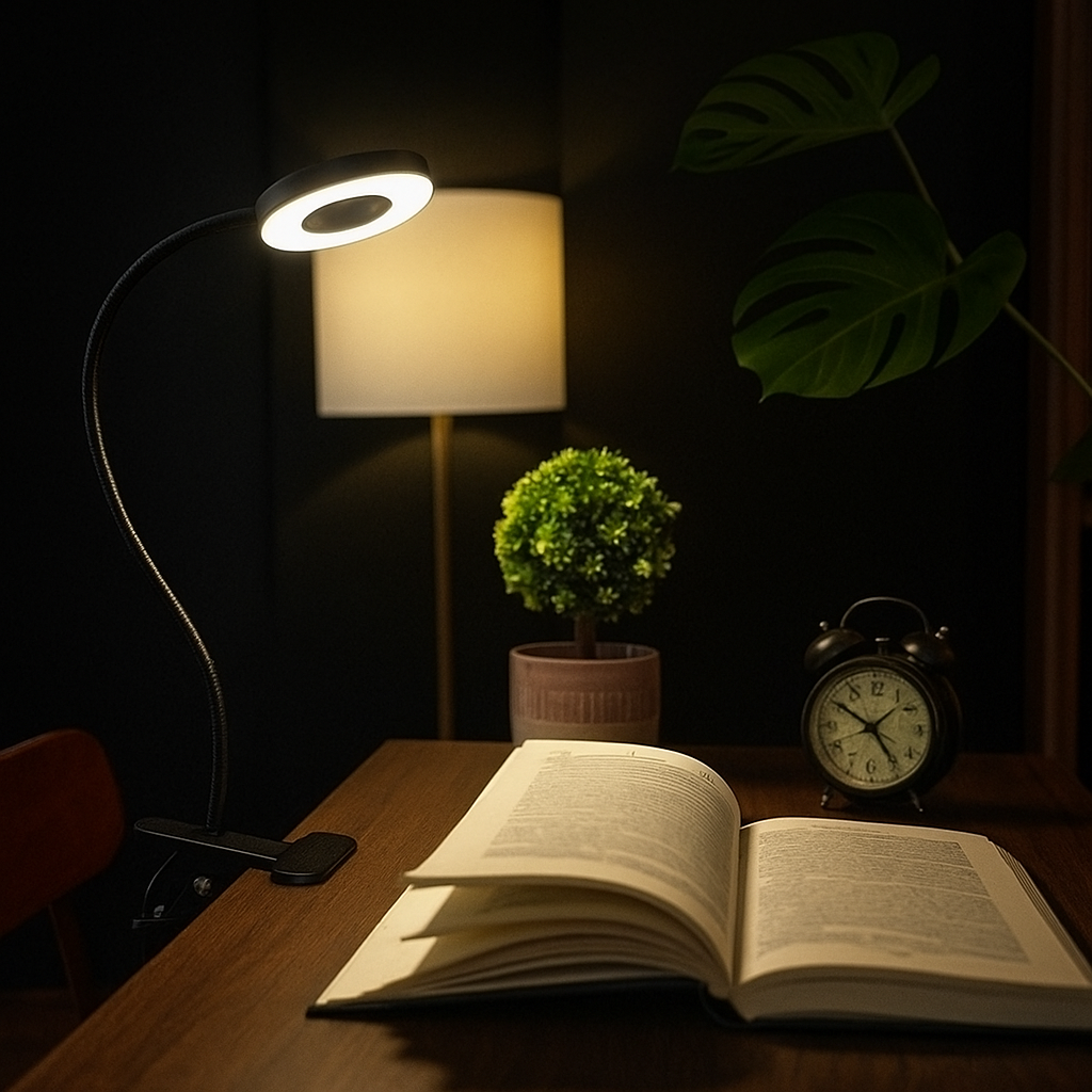 Anella — Lampe de bureau à pince et col de cygne