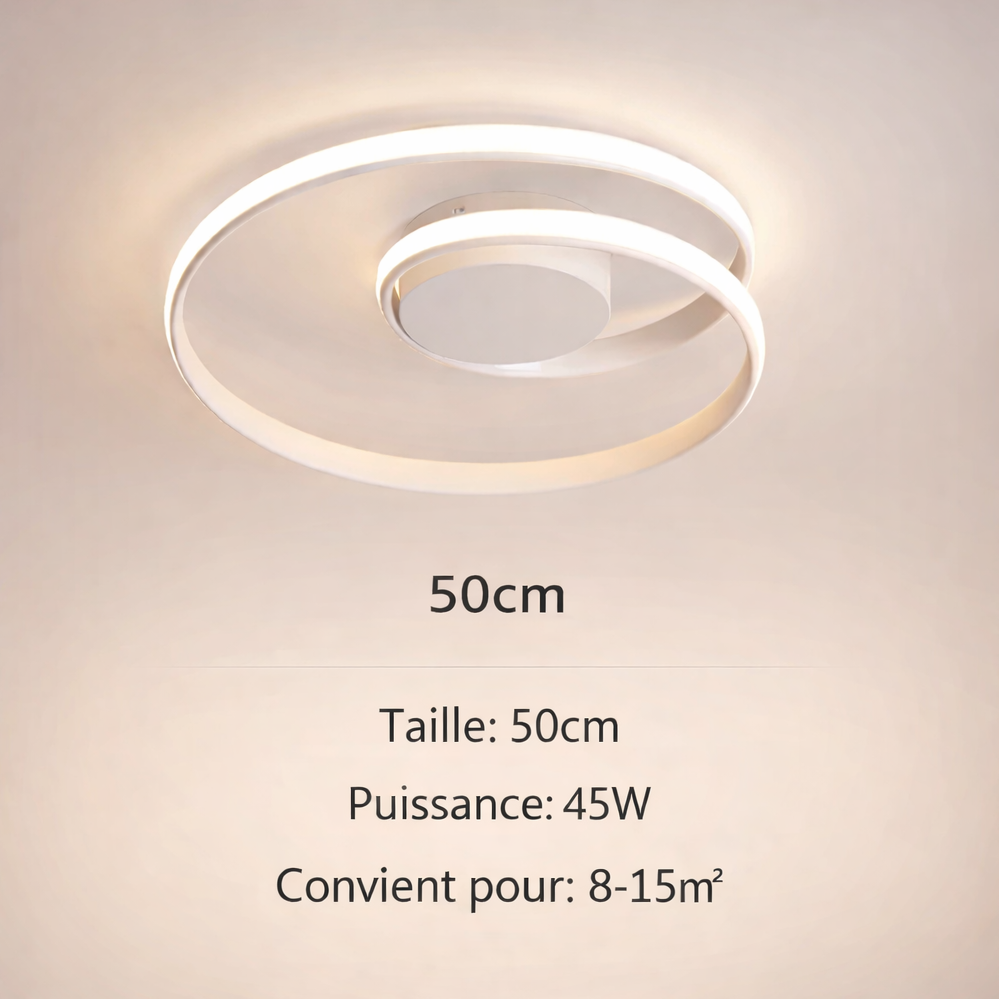 Solaria — Plafonnier cercles dorés entrecroisés
