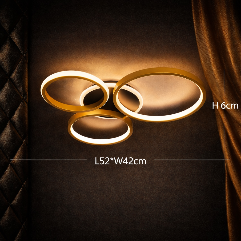 Cerchia — Plafonnier anneaux lumineux superposés