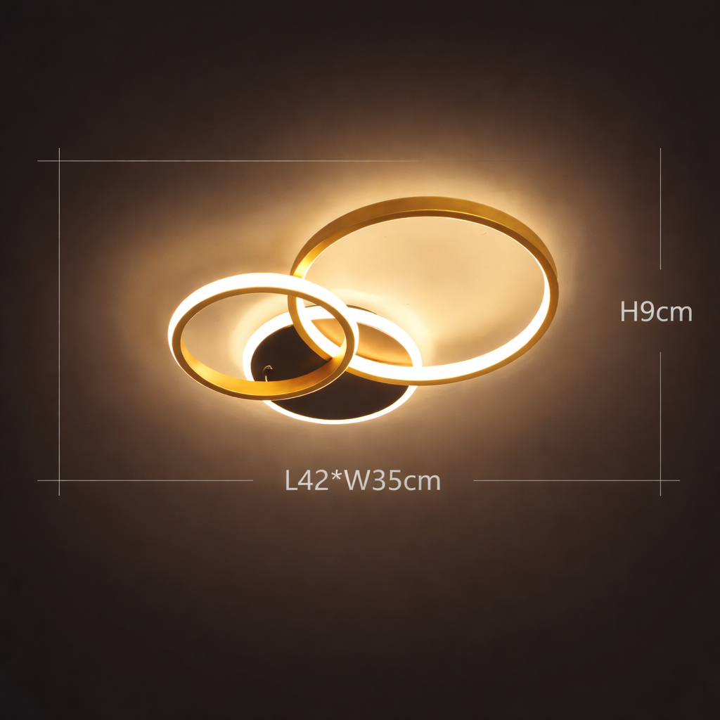 Cerchia — Plafonnier anneaux lumineux superposés