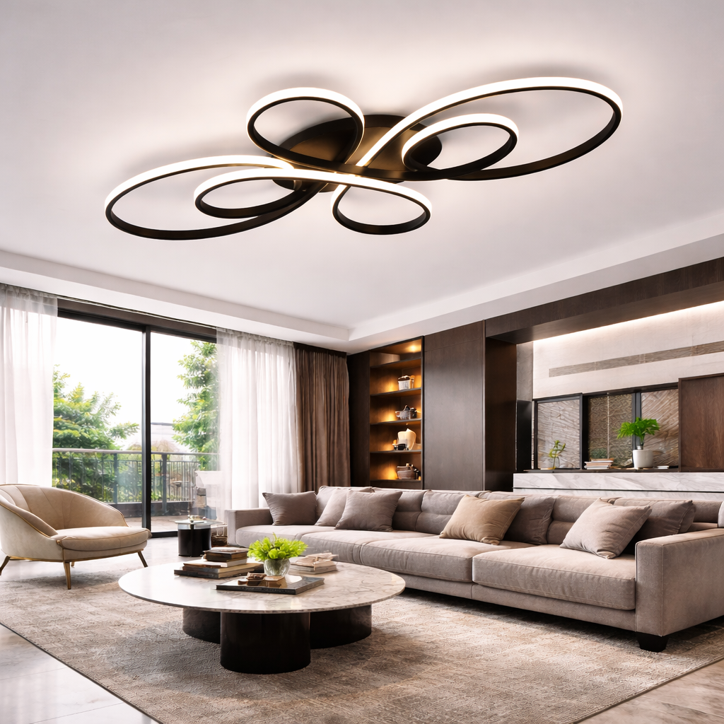 Arabella — Plafonnier à volutes sculptées