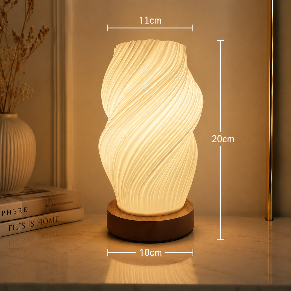 Marella — Lampe à poser ondulée à trois températures