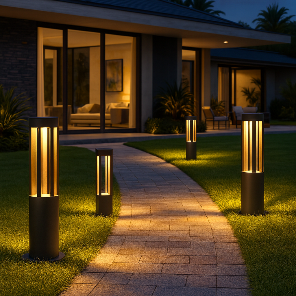 Sestria — Borne extérieure cubique à LED