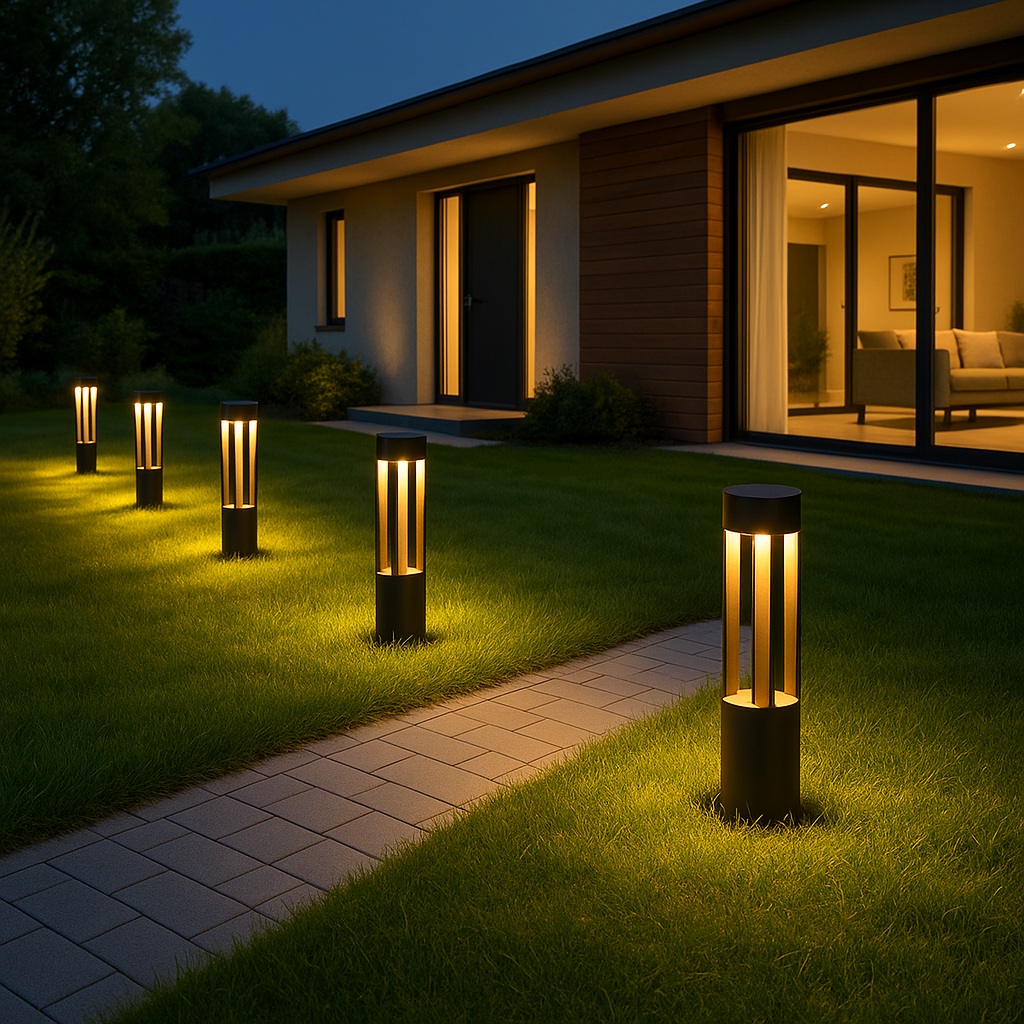 Sestria — Borne extérieure cubique à LED